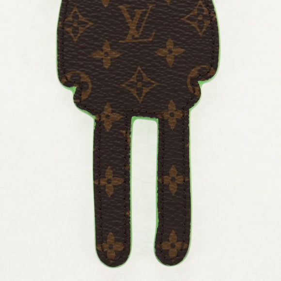 LOUIS VUITTON Porte Cles LV Rabbit Key Ring Leather Blue MP2917 LV Auth 128528M