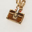 LOUIS VUITTON Petite Malle Necklace Bag Motif metal Gold M62814 LV Auth 128529M-3