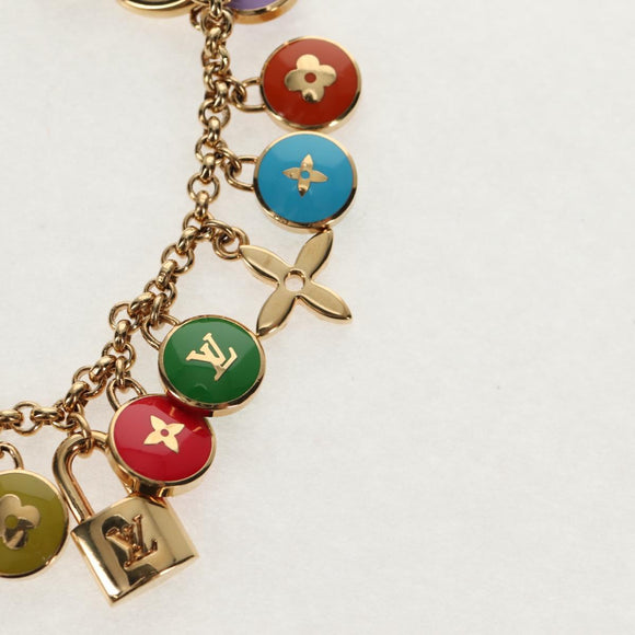 LOUIS VUITTON Porte Cles Chainne Pastille Key Holder Metal M66005 Auth 128531M