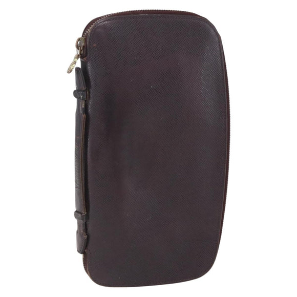 LOUIS VUITTON Taiga Organizer Atoll Travel Case Grizzly M30658 LV Auth 128533