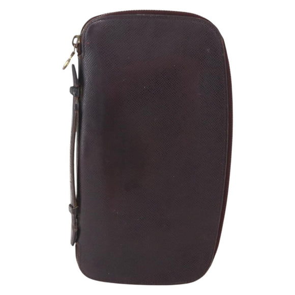 LOUIS VUITTON Taiga Organizer Atoll Travel Case Grizzly M30658 LV Auth 128533