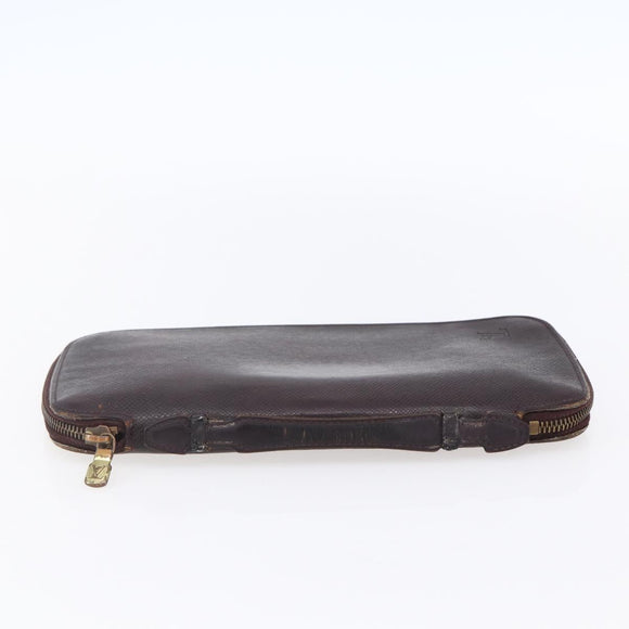 LOUIS VUITTON Taiga Organizer Atoll Travel Case Grizzly M30658 LV Auth 128533