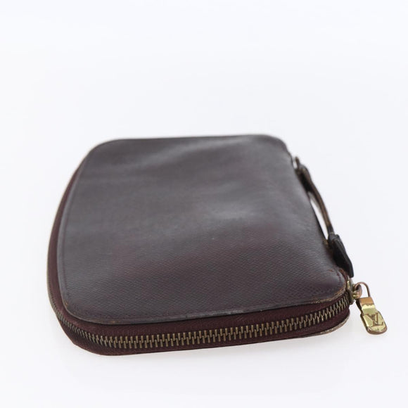 LOUIS VUITTON Taiga Organizer Atoll Travel Case Grizzly M30658 LV Auth 128533