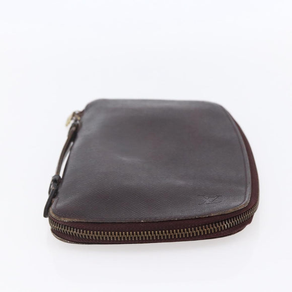 LOUIS VUITTON Taiga Organizer Atoll Travel Case Grizzly M30658 LV Auth 128533