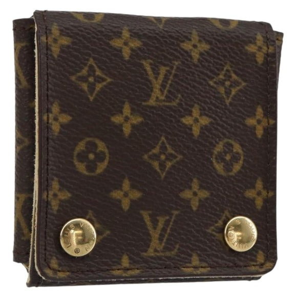LOUIS VUITTON Monogram Jewelry case Jewelry Box LV Auth 128535