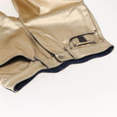 LOUIS VUITTON jeans Pants Coated Denim Gold LV Auth 128537-3