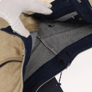LOUIS VUITTON jeans Pants Coated Denim Gold LV Auth 128537-4