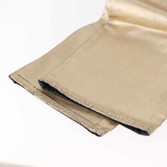 LOUIS VUITTON jeans Pants Coated Denim Gold LV Auth 128537