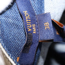 LOUIS VUITTON jeans Pants Coated Denim Gold LV Auth 128537-8