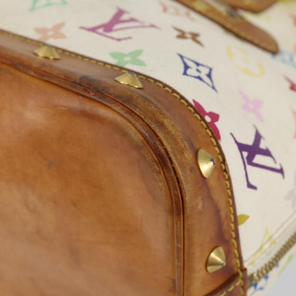 LOUIS VUITTON Monogram Multicolor Alma Hand Bag White M92647 LV Auth 128538