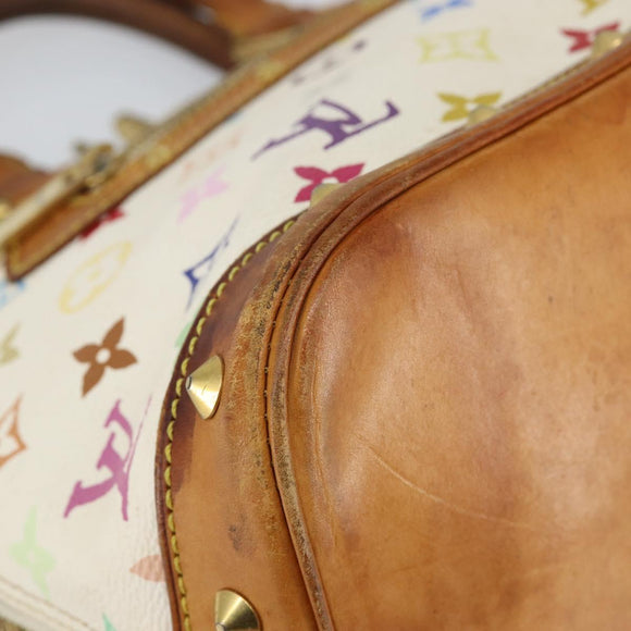LOUIS VUITTON Monogram Multicolor Alma Hand Bag White M92647 LV Auth 128538