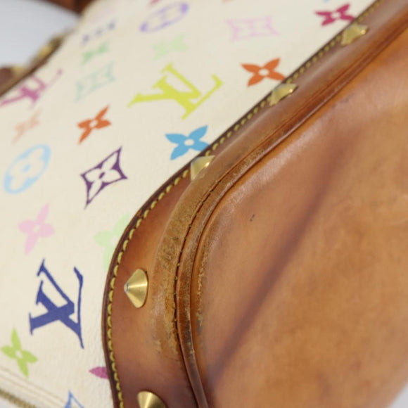 LOUIS VUITTON Monogram Multicolor Alma Hand Bag White M92647 LV Auth 128538