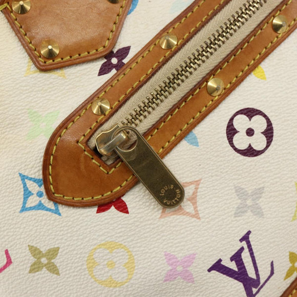 LOUIS VUITTON Monogram Multicolor Alma Hand Bag White M92647 LV Auth 128538