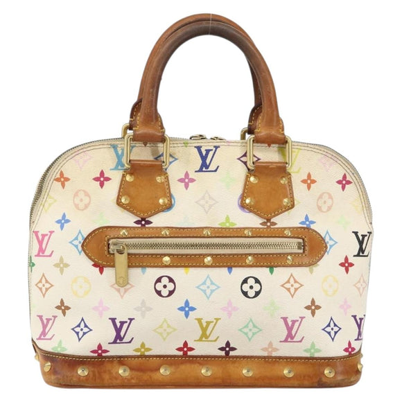 LOUIS VUITTON Monogram Multicolor Alma Hand Bag White M92647 LV Auth 128538