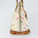 LOUIS VUITTON Monogram Multicolor Alma Hand Bag White M92647 LV Auth 128538-3