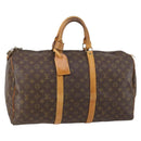 LOUIS VUITTON Monogram Keepall 50 Boston Bag M41426 LV Auth 128539-1
