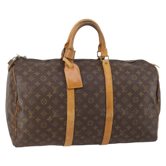 LOUIS VUITTON Monogram Keepall 50 Boston Bag M41426 LV Auth 128539