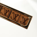 LOUIS VUITTON Key Holder Dice Bag Charm metal Brown MP2072 LV Auth 128540M-9