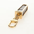 LOUIS VUITTON Key Holder Dice Bag Charm metal Brown MP2072 LV Auth 128540SM-10