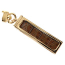 LOUIS VUITTON Key Holder Dice Bag Charm metal Brown MP2072 LV Auth 128540M-4
