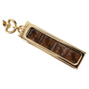 LOUIS VUITTON Key Holder Dice Bag Charm metal Brown MP2072 LV Auth 128540M-6