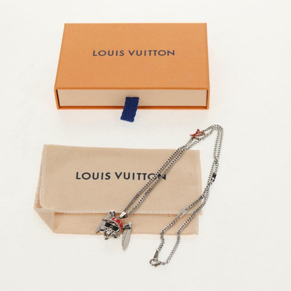 LOUIS VUITTON Necklace LV Collier Rabbit Necklace metal Silver LV Auth 128541M