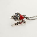 LOUIS VUITTON Necklace LV Collier Rabbit Necklace metal Silver LV Auth 128541M-4