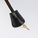 FENDI Zucca Canvas Hand Bag Black Brown Auth 128557-9