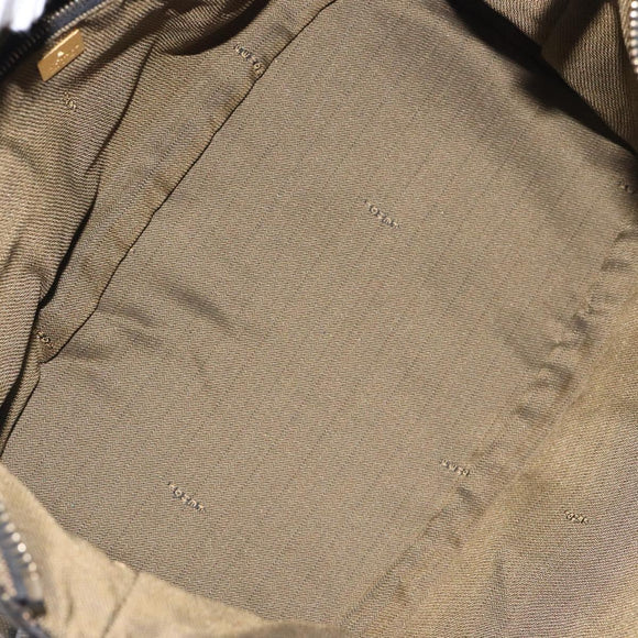 FENDI Zucca Canvas Hand Bag Black Brown Auth 128557