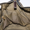 FENDI Zucca Canvas Hand Bag Black Brown Auth 128557-20