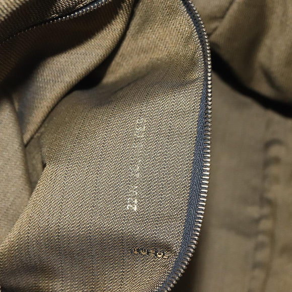 FENDI Zucca Canvas Hand Bag Black Brown Auth 128557