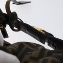 FENDI Zucca Canvas Hand Bag Black Brown Auth 128557-7