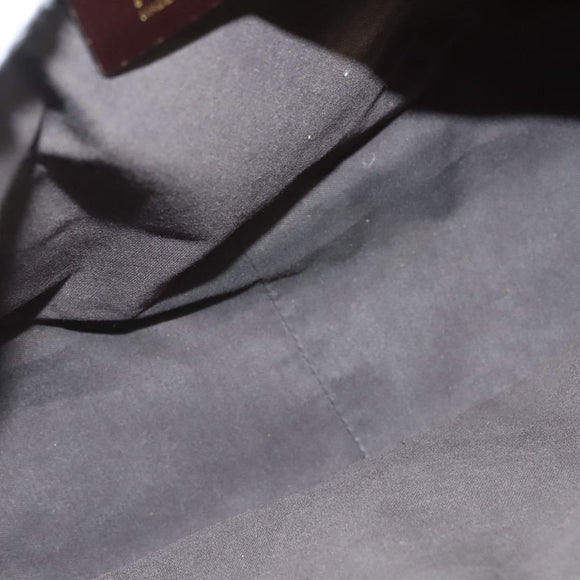 FENDI Zucchino Canvas Hand Bag Brown Gold Auth 128558