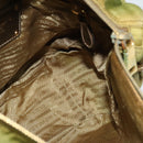 PRADA Shoulder Bag Nylon Green Gold Auth 128559-20