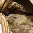 PRADA Shoulder Bag Nylon Green Gold Auth 128559-21