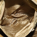 PRADA Shoulder Bag Nylon Green Gold Auth 128559-22