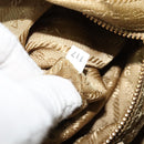 PRADA Shoulder Bag Nylon Green Gold Auth 128559-12