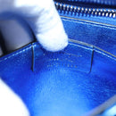 Salvatore Ferragamo Gancini Shoulder Bag Leather Blue Silver Auth 128561V-25