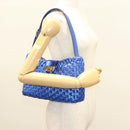 Salvatore Ferragamo Gancini Shoulder Bag Leather Blue Silver Auth 128561V-26