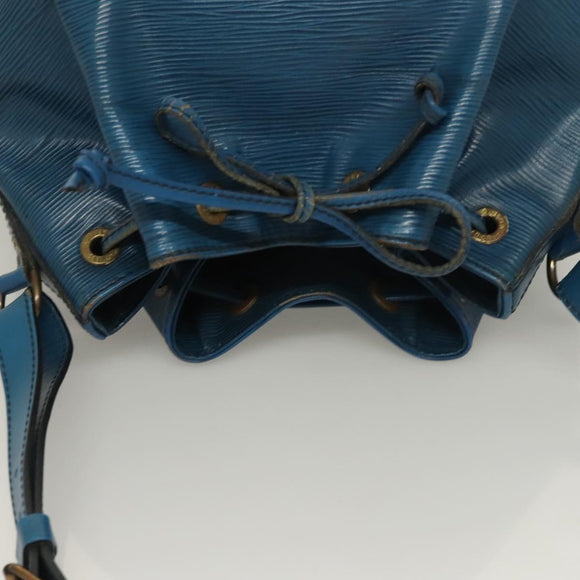 LOUIS VUITTON Epi Petit Noe Shoulder Bag Blue M44105 LV Auth 128576