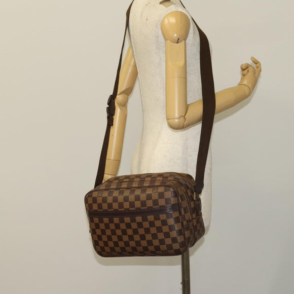 LOUIS VUITTON Damier Ebene Reporter PM Shoulder Bag N45253 LV Auth 128598