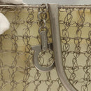 Salvatore Ferragamo Gancini Hand Bag metal 2way Silver Auth 128606-10