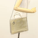 Salvatore Ferragamo Gancini Hand Bag metal 2way Silver Auth 128606-20