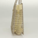 Salvatore Ferragamo Gancini Hand Bag metal 2way Silver Auth 128606-4