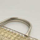 Salvatore Ferragamo Gancini Hand Bag metal 2way Silver Auth 128606-8