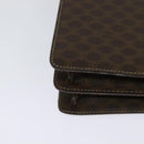 CELINE Macadam Canvas Hand Bag PVC Leather 2way Brown Gold Auth 128608-16