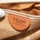 CELINE Macadam Canvas Hand Bag PVC Leather 2way Brown Gold Auth 128608-19