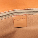 CELINE Macadam Canvas Hand Bag PVC Leather Brown Gold Auth 128609-18