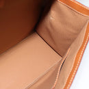 CELINE Macadam Canvas Hand Bag PVC Leather Brown Gold Auth 128609-19