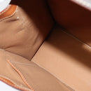 CELINE Macadam Canvas Hand Bag PVC Leather Brown Gold Auth 128609-20